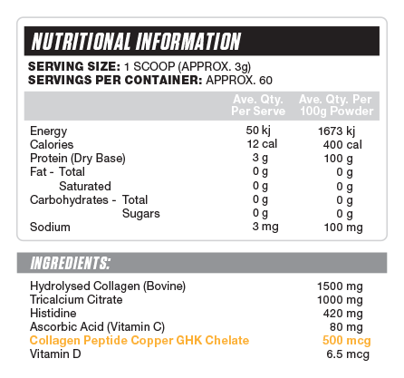 GHK-CU Unflavoured 60 Serves GHK-CU Unflavoured 60 Serves
